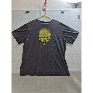 Golden State Warriors Shirt Mens 2XL Gray Adidas Basketball NBA Logo Cotton